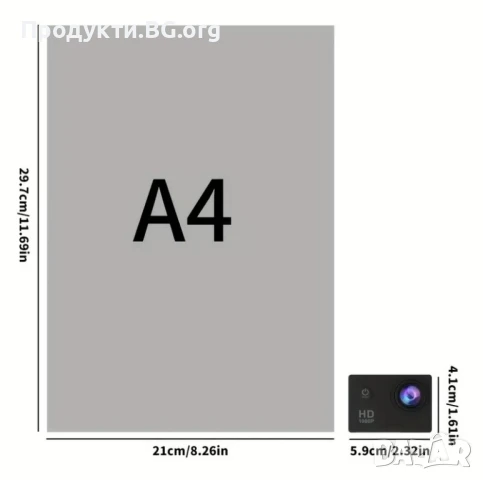 Екшън камера OURLIFE 1080P HD – Идеална за спорт и колоездене, снимка 2 - Камери - 51033142