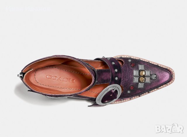  COACH Дизайнерски Изрязани ботуши  Western Creeper номер 39-40, снимка 5 - Други - 40304178