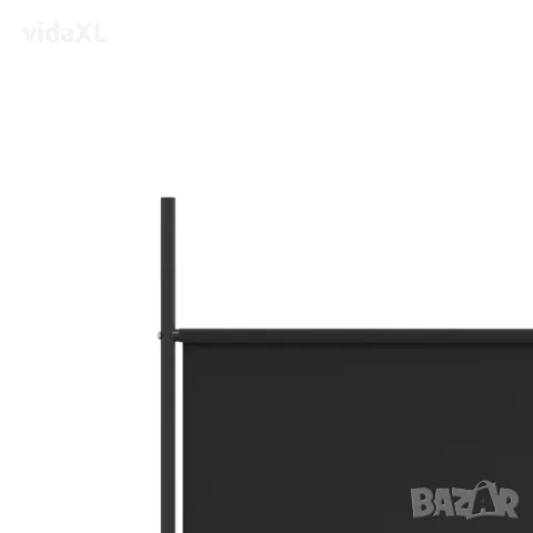 vidaXL Параван за стая, 3 панела, черен, 150x200 см, плат(SKU:350181), снимка 5 - Паравани - 48490077