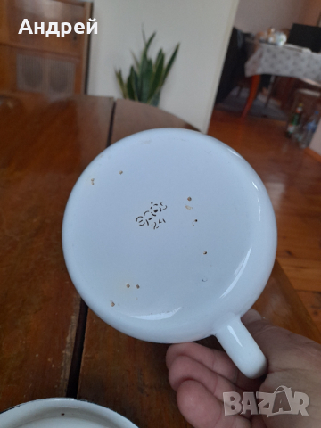 Стар емайлиран чайник #60, снимка 6 - Други ценни предмети - 44844009