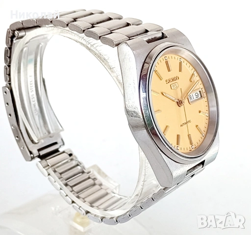 Seiko 5 Сейко 5 - самонавиващ се часовник, запазен, профилактиран, снимка 3 - Мъжки - 53039496