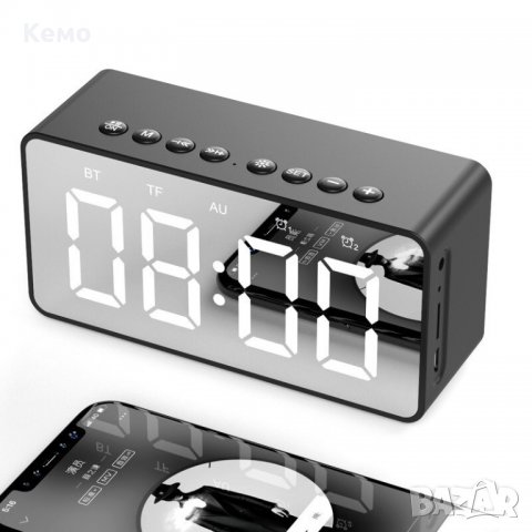 Лед огледален часовник с високоговорител и Bluetooth 5.0, снимка 1 - Други - 27480876