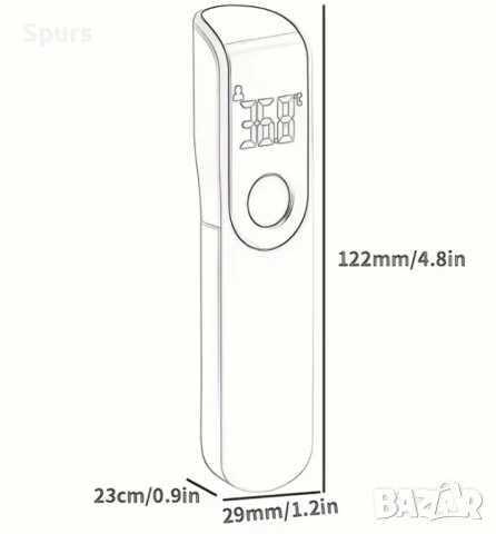Безконтактен Инфрачервен Термометър – Прецизно Измерване Температура, снимка 4 - Друга електроника - 53412638