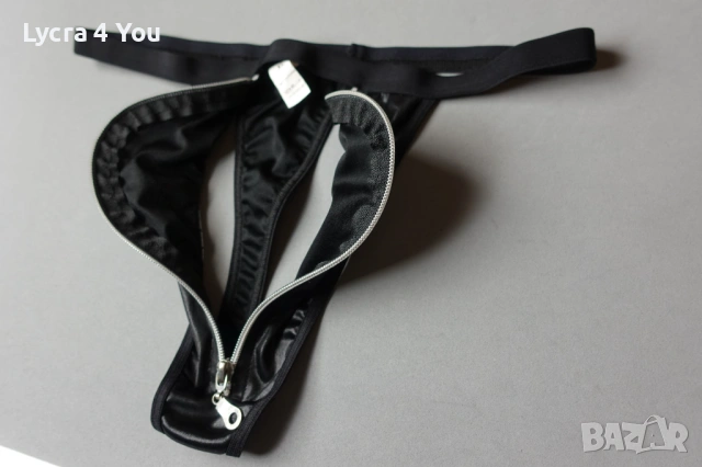 L нови мъжки прашки с кожен ефект и цип отпред, снимка 4 - Бельо - 53375936