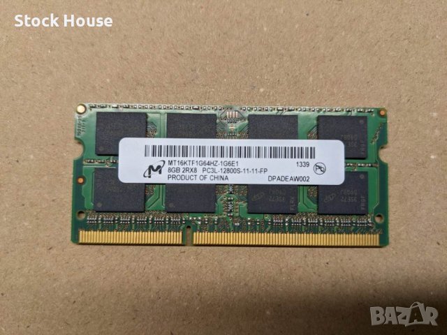 8GB Micron 1600 MHZ DDR3L PC3L-12800S за лаптоп, снимка 1 - RAM памет - 39540163