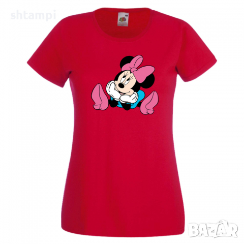Дамска тениска Minnie Mouse 5 Подарък,Изненада,Рожден ден,, снимка 8 - Тениски - 36530772