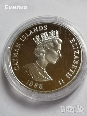 CAYMAN ISLANDS 5 DOLLARS PROOF SILVER , снимка 2 - Нумизматика и бонистика - 26552794
