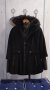 Черно дамско палто с оригинална кройка, снимка 1