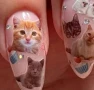STZ- CS288 коте котета котки татос слайдер ваденки водни стикери за нокти маникюр, снимка 6