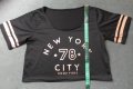 L/XL къса блузка/кроп топ с надпис NY City, снимка 10