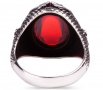 Дамски пръстен с червен топаз, снимка 2