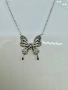 Сребърно колие с мойсанит (Диамант) 0.5 карата, снимка 2