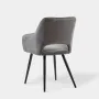 Комплект от 2 бр. трапезни столове, тип кресло - кадифе C-U-DC-B0198DGY, снимка 3