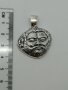 Нов сребърен медальон маската на Терес, снимка 1 - Колиета, медальони, синджири - 28687386