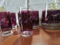 Ретро стъклени сервиз кана и чаши, снимка 8