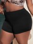 Макси еластични къси панталонки с висока талия модел Байкъри в черно, снимка 1