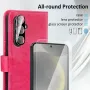 Калъф-портфейл MONASAY за Samsung Galaxy S24 5G 6.2 инча, ярко розов, снимка 3