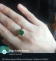 Луксозен пръстен с изумруд, снимка 9
