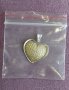 златна висулка с камъни- сърце- 14 карата- 585- Ново- медальон, снимка 2