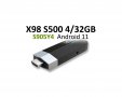 X98 S500 TV Stick - 4GB/32GB, Android 11, Wi-Fi+BT, AV1, 4K, TV Box, ТВ Бокс, снимка 1 - Плейъри, домашно кино, прожектори - 39984324