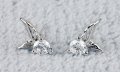 Сребърни Обеци Диамантени криле - 925 печат сребро BA216, снимка 8