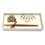 Луксозен калиграфски подаръчен комплект с писалка, шишенце с мастило и 6 броя писци, снимка 1 - Подаръци за мъже - 43093200