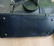 Голяма синя дамска чанта от екокожа , снимка 3