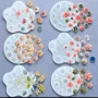 6 вида ситни дребни малки цветенца цветчета цветя силиконов молд форма фондан шоколад смола декор, снимка 1