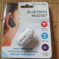 Хендсфри слушалка Саундлоджик- бяла, снимка 1 - Bluetooth слушалки - 32578973
