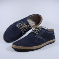 Обувки мъжки от естествена кожа-0601щ-син, черен, снимка 2 - Официални обувки - 14255013