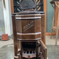 Старинна емайлирана чугунена печка в стил Ар Деко!, снимка 7 - Антикварни и старинни предмети - 13469070