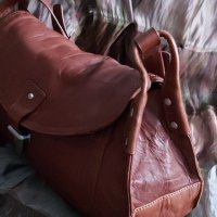 Винтидж чанта от естествена кожа / genuine leather handbag, снимка 12 - Чанти - 43360340