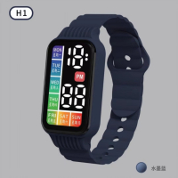 ⌚ Нов LED електронен часовник H1 сензорен екран.⌚
, снимка 6 - Дамски - 44884865