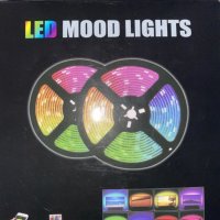 Комплект светодиодна лента, LED, контролер, ДУ, самозалепваща, RGB, USB, 5VDC, 5W, 5m, снимка 5 - Лед осветление - 43324140