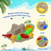  Нов комплект 19 плажни детски играчки за строене на пясъчен замък 3г+, снимка 3 - Други - 33673766