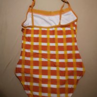 Нов цял бански 38 M номер оранжево и жълто на квадратчета, снимка 2 - Бански костюми - 33510793
