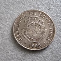 Монета . Коста Рика. 100 колона . 1998 година., снимка 1 - Нумизматика и бонистика - 35396784