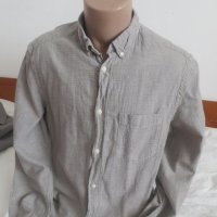Мъжки ризи с дълъг ръкав с лен H&M, снимка 6 - Ризи - 27444625