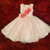 Официална рокля с цветя 7-8 год, снимка 3 - Детски рокли и поли - 43822563