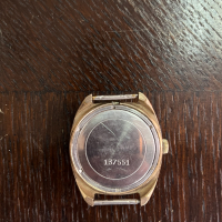 Позлатен часовник Slava / Слава.  №2254, снимка 7 - Антикварни и старинни предмети - 36555746