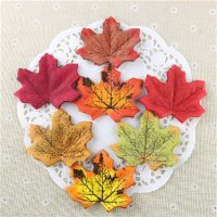 25 бр Изкуствени есенни листа листо за декорация и украса от текстил кленови, снимка 1 - Други - 23209937