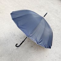 2542 Класически черен чадър, 16 спици, 92см, снимка 4 - Други - 35425407