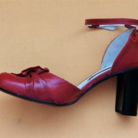 Елегантни пролетно/летни обувки, естествена кожа № 37, снимка 3 - Дамски обувки на ток - 36871803