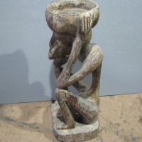  дървена статуетка африканска, снимка 5 - Антикварни и старинни предмети - 35008065