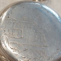 Стар сребърен джобен часовник с компас-за китайския маркет, снимка 2 - Мъжки - 43791537