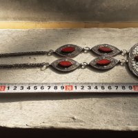 Уникален възрожденски сребърен накит гердан колие огърлица, снимка 4 - Антикварни и старинни предмети - 37838886