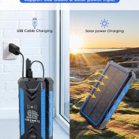 Мощна соларна батерия Solar Power Bank 36000mAh DJROLL  Qi, снимка 5 - Външни батерии - 43717939