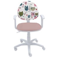 Бял офис детски стол с картина до 130кг.-до 10 дни доставка-различни цветове, снимка 3 - Мебели за детската стая - 43238832