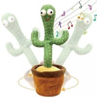 Интерактивна играчка забавен пеещ и танцуващ кактус играчка, снимка 1 - Музикални играчки - 43228321
