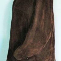 Палто с две лица / естествена кожа / набук / голям размер , снимка 7 - Палта, манта - 26603942